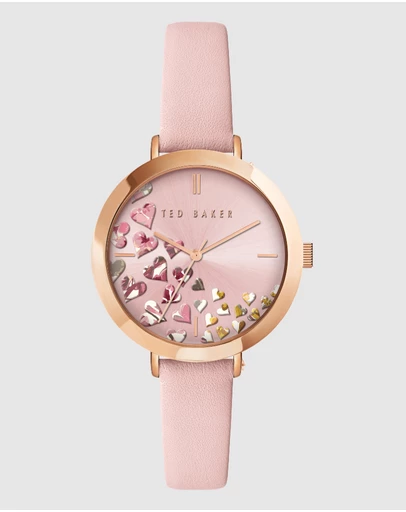 Ted Baker - Ammy Iconic 34mm Pink Leather Watch