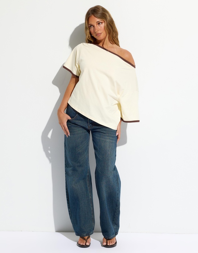Dazie - Jordyn Asymmetric Oversized Tee