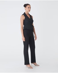 Forcast - Layla Collared Wrap Top