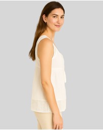 KAJA Clothing - Mariam Top Non-Sleeves White