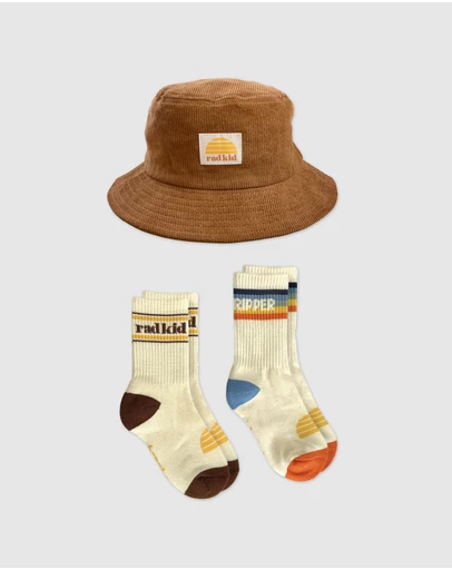 Banabae - Rad Kid Bucket Hat Banabae Sock Bundle - Tan