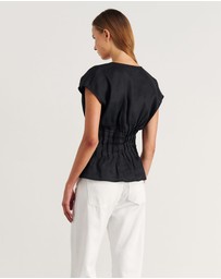 Jag - Delphine Pintuck Linen Blouse