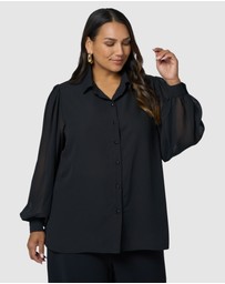 Pink Dusk by Curve Project - Lie about Us Blouse