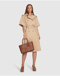 Belle & Bloom - Dust & Daring Short Sleeve Trench Style Dress