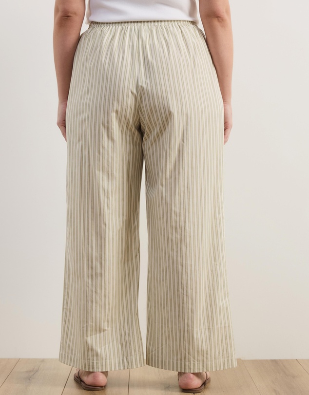 Atmos&Here Curvy - Elis Cotton Pants With Drawstring Detail At Waist
