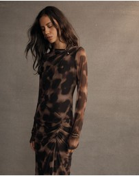 Forcast - Savanna Printed Mesh Dress