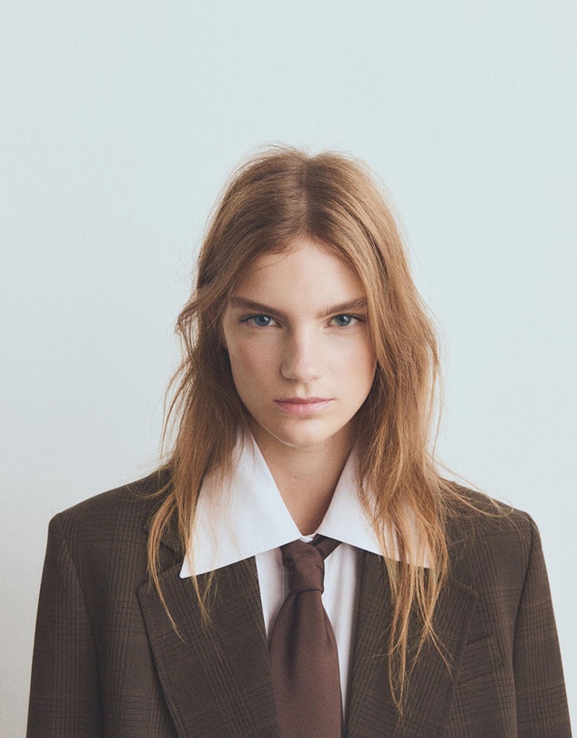 M.N.G - Double-Breasted Check Suit Jacket