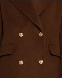 Belle & Bloom - Command Wool Blend Double Breast Maxi Coat