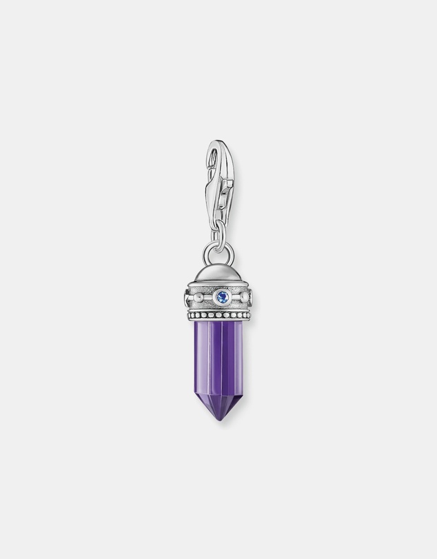 THOMAS SABO - Hexagon Charm with Imitation Amethyst and Fine Symbols