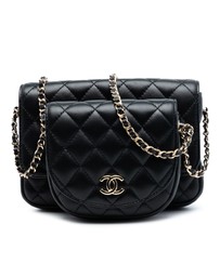 Pre-Loved by Azura Reborn - Pre-Loved CC Quilted Lambskin Side Packs Flap