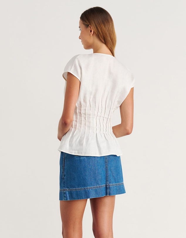 Jag - Delphine Pintuck Linen Blouse