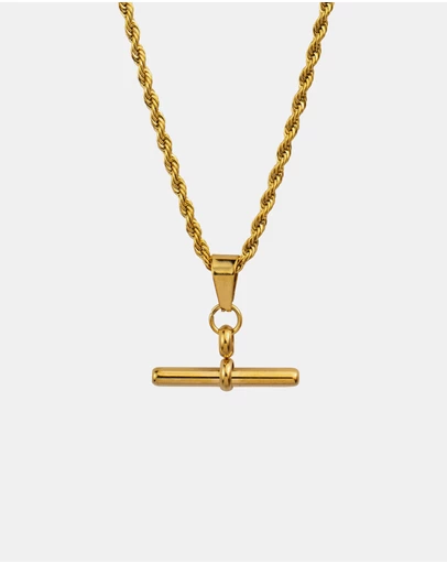 Zoe Olivia - Waterproof Twisted Chain FOB Necklace