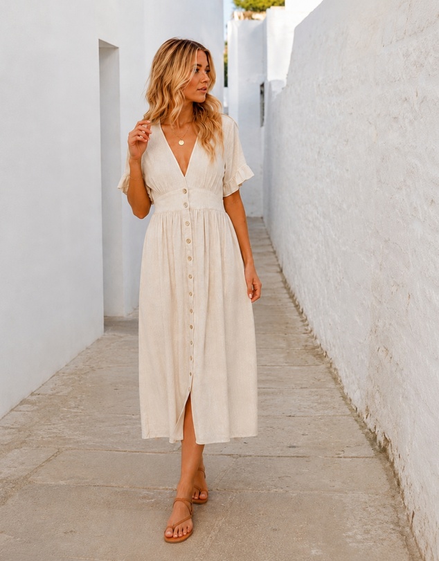 Esther & Co - Korbela Dress - Beige