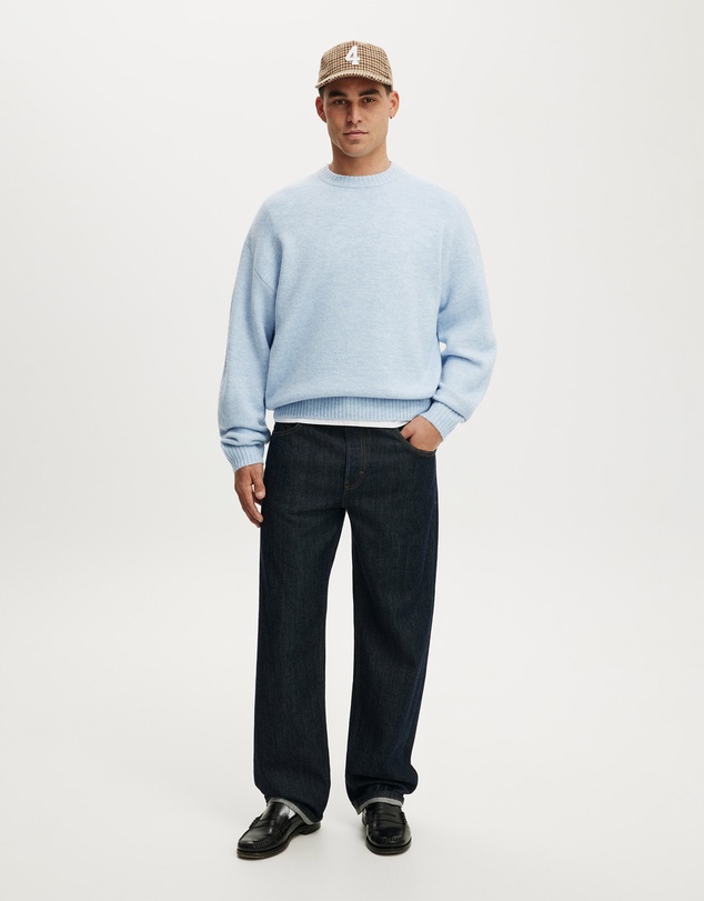 Cotton On - Box Fit Fuzzy Crew Knit