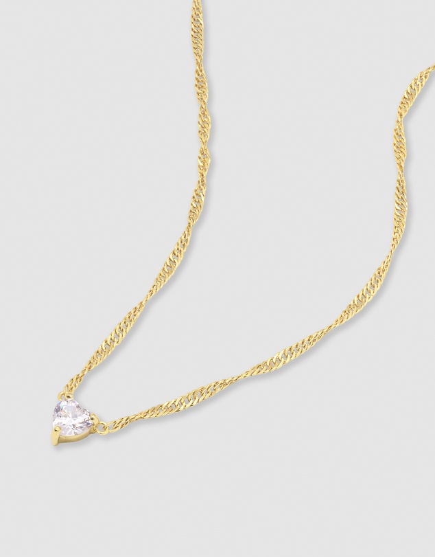 Wanderlust + Co - Heart Gold Necklace