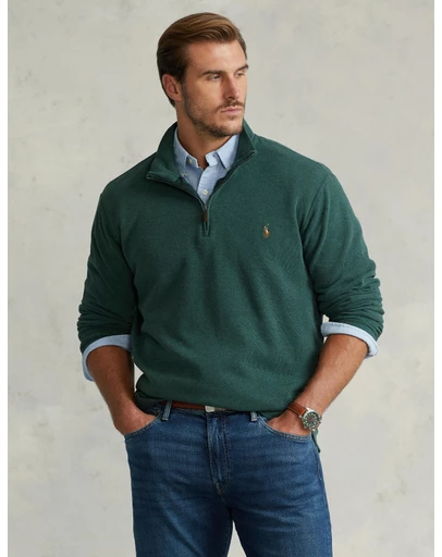 Polo Ralph Lauren - ICONIC EXCLUSIVE - Big & Tall Estate-Rib Quarter-Zip Pullover
