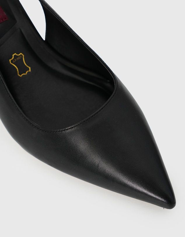 Betts - Wider Fit Kendra Leather Pointed Toe Slingback Pumps
