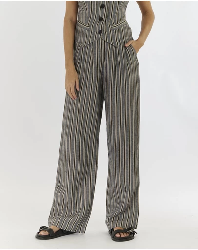 Amelius - Set Sail Linen Stripe Pant