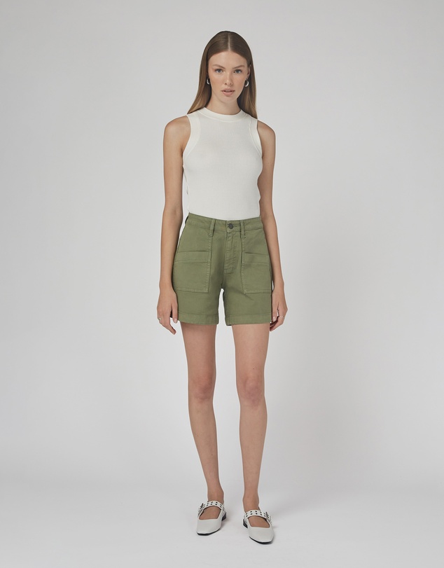 DRICOPER DENIM - Zaplin Oil Green Shorts