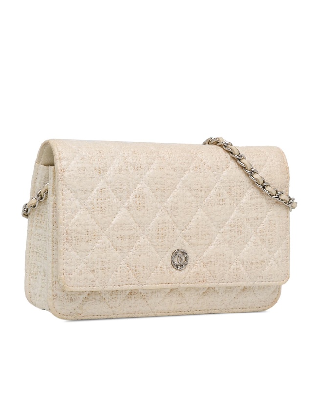Pre-Loved by Azura Reborn - Pre-Loved CC Coated Tweed Wallet On Chain
