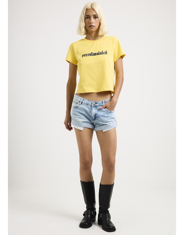 Neon Hart - Melody Rolled Denim Shorts