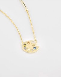 Wanderlust + Co - Art Palette Gold Necklace