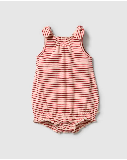 Wilson & Frenchy - Organic Stripe Rib Playsuit - Babies