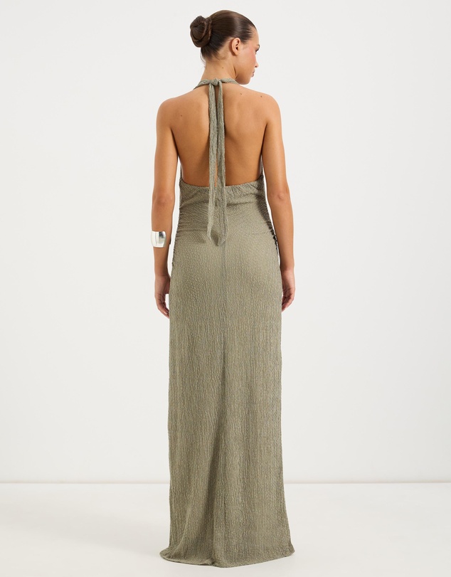 Calli - Romy Halter Textured Jersey Maxi Dress