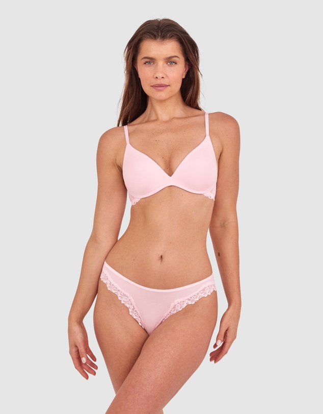Bras N Things - NKD Push Up Wirefree Bra - Pink