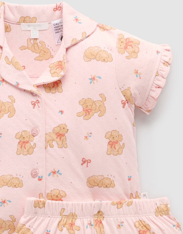 Purebaby - Ruffle Button Up PJ Set-Kids-Babies