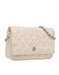 Pre-Loved by Azura Reborn - Pre-Loved CC Coated Tweed Wallet On Chain