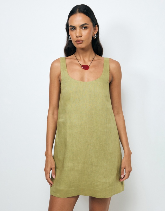 AERE - Tansy Linen Mini Dress