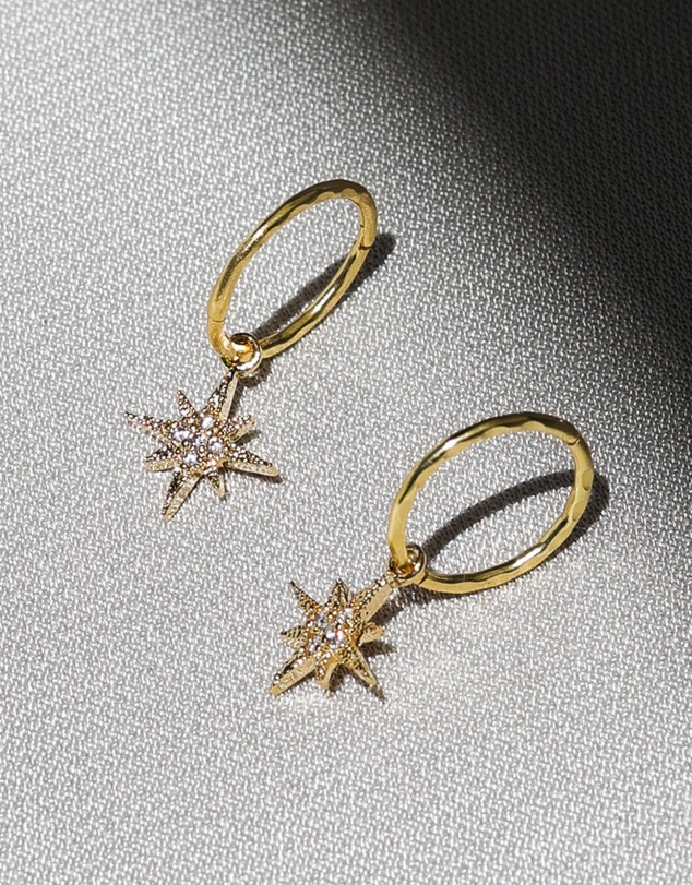 SAINT VALENTINE - North Star Mini Hoops - Gold