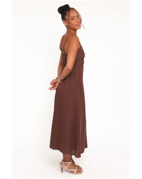 Petal & Pup - Elvina Midi Dress - Brown