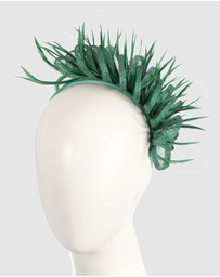 Max Alexander - Green Sinamay Fascinator Headband