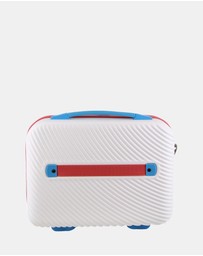 GAP - GAP Stripe Medium Hard Shell with Mini Beauty Case Set + Leather Tag