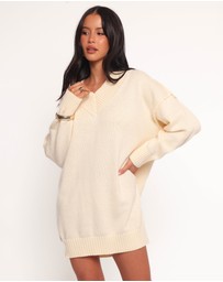 Petal & Pup - Sancia Knit Mini Dress - Cream