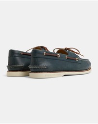 Sperry - Gold A/O 2-Eye Wide Leather Navy- Men's