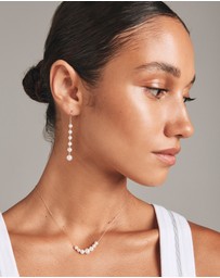 Michael Hill - Threader Earrings with Cultured Freshwater Pearls in 10kt Yellow Gold