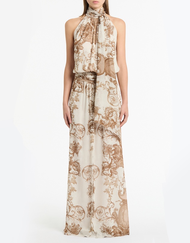 Carla Zampatti - Renaissance Georgette Halter Dress