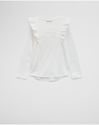 Country Road - Long Sleeve Logo Frill T-shirt