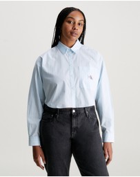 Calvin Klein Jeans - Cropped Cotton Poplin Shirt
