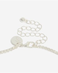 Lovisa - Silver Plated Cubic Zirconia Flower Cup Chain Y-Necklace