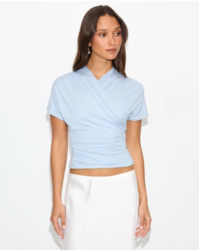 Dazie - Sylvie Jersey Cross Over Top