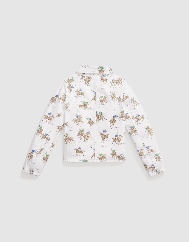 Polo Ralph Lauren - Equestrian-Print Denim Utility Jacket - Kids-Teens