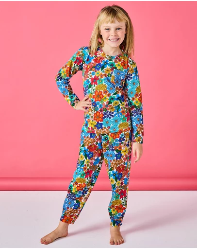 Kip&Co - Winter Fields Organic Cotton Long Sleeve Top Pants Pyjama Set -Kids-Teens