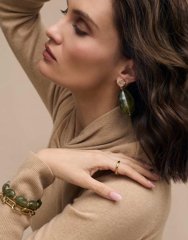 Zahar - Olive Earrings