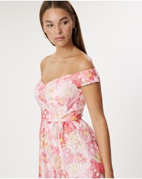 Romance by Honey and Beau - Eve Off Shoulder Midi Dress