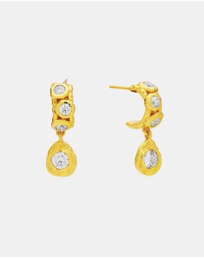 Amber Sceats - Alanya Earrings in Crystal
