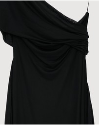 Revibe - Repaired CHANCERY Margot One Shoulder Drape Maxi Dress - AU 16